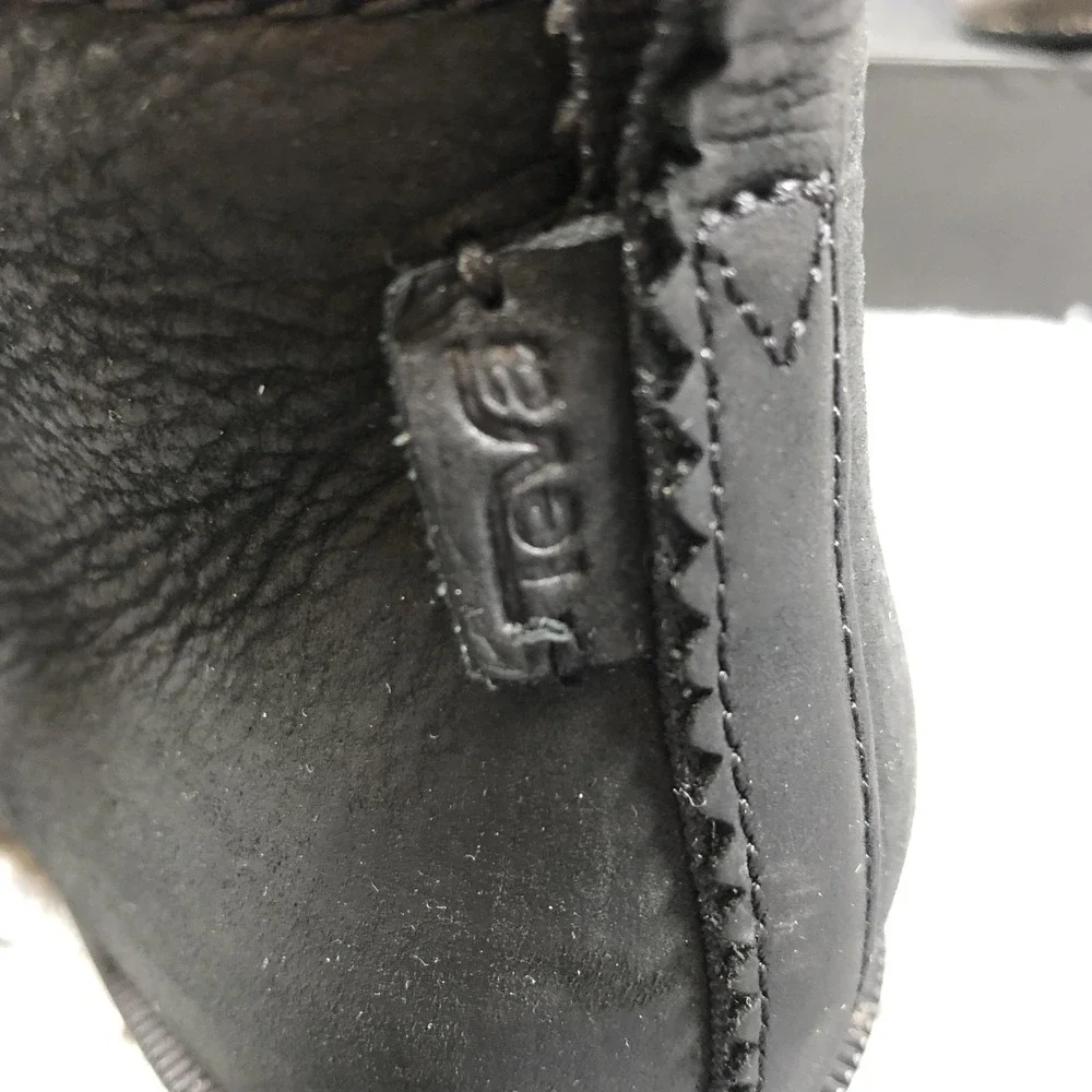 Teva Anaya Booties Womens 11 Black Leather Zip Block Heel Comfort 11201